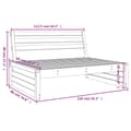 Miniatyrbillede 7 af 7: midtermodul til havesofa 120x80 cm massivt fyrretræ grå