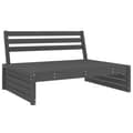 Miniatyrbillede 2 af 7: midtermodul til havesofa 120x80 cm massivt fyrretræ grå