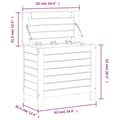 Miniatyrbillede 10 af 10: haveskammel 62x31,5x52 cm massivt fyrretræ