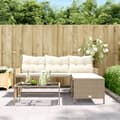 Miniatyrbillede 3 af 10: havesofa med bord og hynder L-formet polyrattan beige