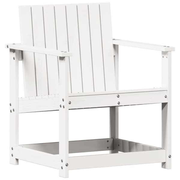 havestol 62x56x77 cm massivt fyrretræ hvid