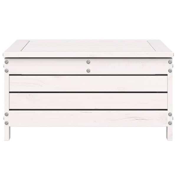 haveskammel 62x63,5x32 cm massivt fyrretræ hvid