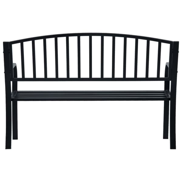 Puutarhapenkki musta 120 cm teräs
