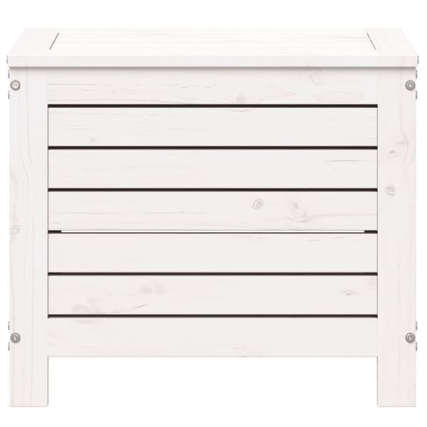 haveskammel 62x31,5x52 cm massivt fyrretræ hvid