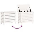 Miniatyrbillede 7 af 10: haveskammel 62x31,5x52 cm massivt fyrretræ hvid