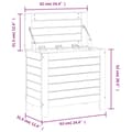Miniatyrbillede 10 af 10: haveskammel 62x31,5x52 cm massivt fyrretræ hvid