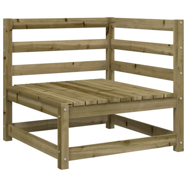 hjørnemodul til havesofa 70x70x67 cm imprægneret fyrretræ