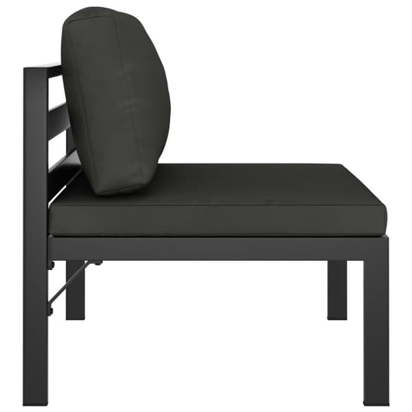 Mittensits till modulsoffa med dynor aluminium antracit