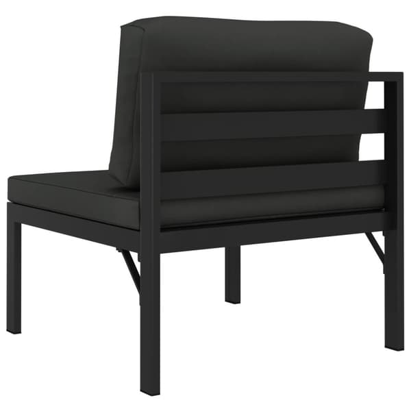Mittensits till modulsoffa med dynor aluminium antracit