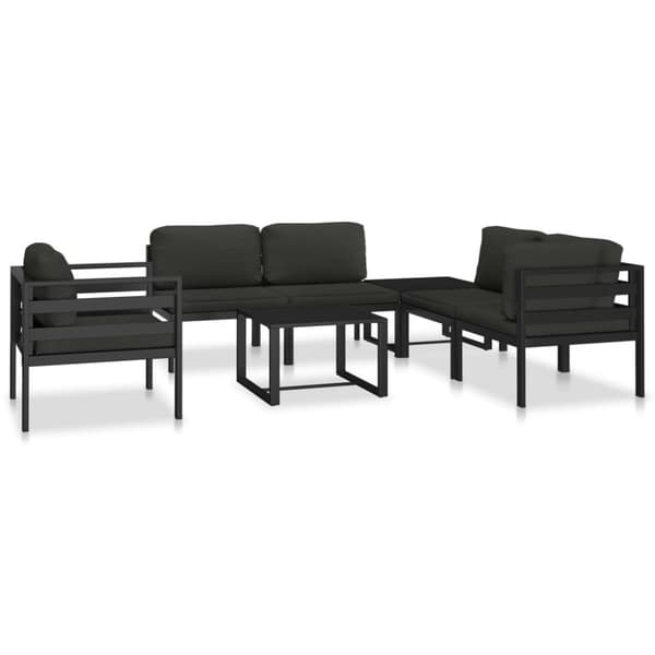 Mittensits till modulsoffa med dynor aluminium antracit