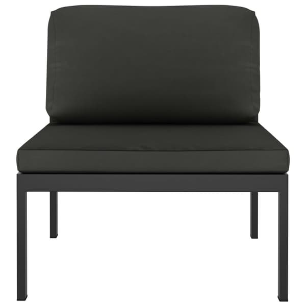 Mittensits till modulsoffa med dynor aluminium antracit