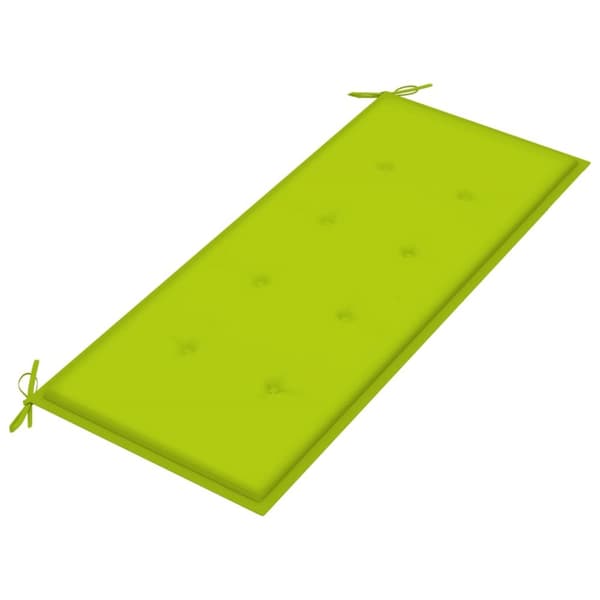 Batavia penkki vaaleanvihreällä tyynyllä, 120 cm, tiikki