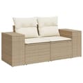 Pikkukuva 4 / 10: Matgrupp för trädgården med dynor 8 delar beige konstrotting