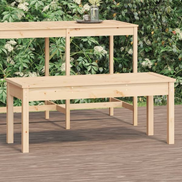 havebænk 109x44x45 cm massivt fyrretræ