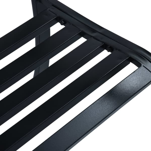 Puutarhapenkki musta 120 cm teräs