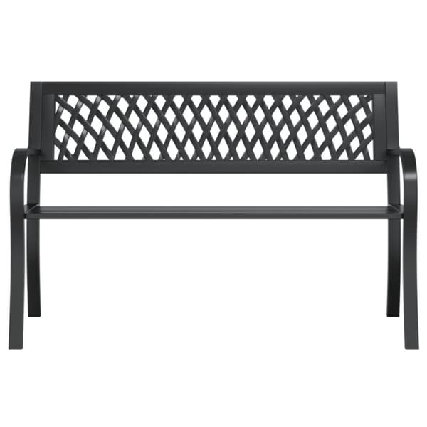 havebænk 120 cm stål sort