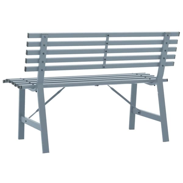 havebænk 110 cm stål grå