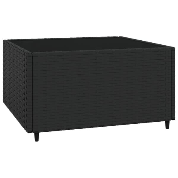 loungesæt til haven 3 dele med hynder polyrattan sort