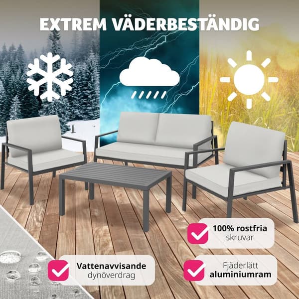 Matgrupp Göteborg med bord - ljusgrå