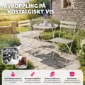 Miniatyrbild 3 av 11: Bistrobord set Frieda, hopfällbart för 2 personer - creme