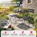 Miniatyrbild 3 av 11: Bistrobord set Frieda, hopfällbart för 2 personer - svart