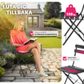 Miniatyrbild 8 av 11: Bistrobord set Frieda, hopfällbart för 2 personer - svart