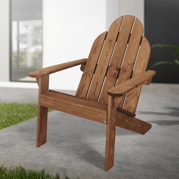 Adirondack puutarhatuoli massiivipuusta säänkestävä kuormitettavissa jopa 120 kg ruskea kuusipuusta ML design