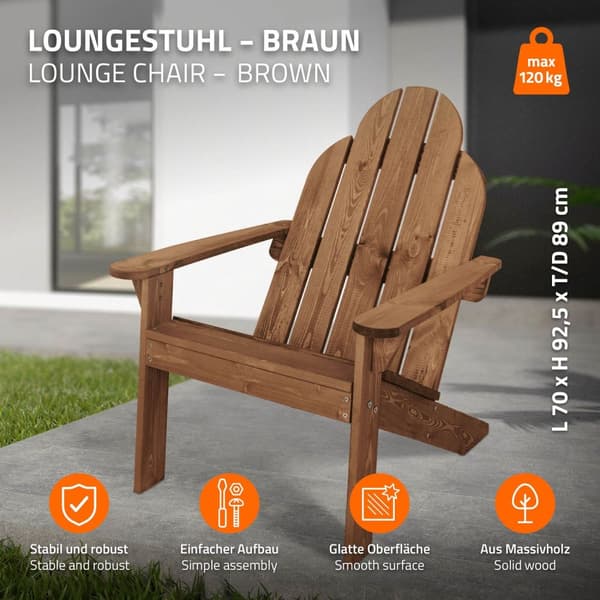 Puutarhatuoli Lounge tuoli Puutarha nojatuoli Massiivipuu nojatuoli Adirondack puinen tuoli puinen tuoli