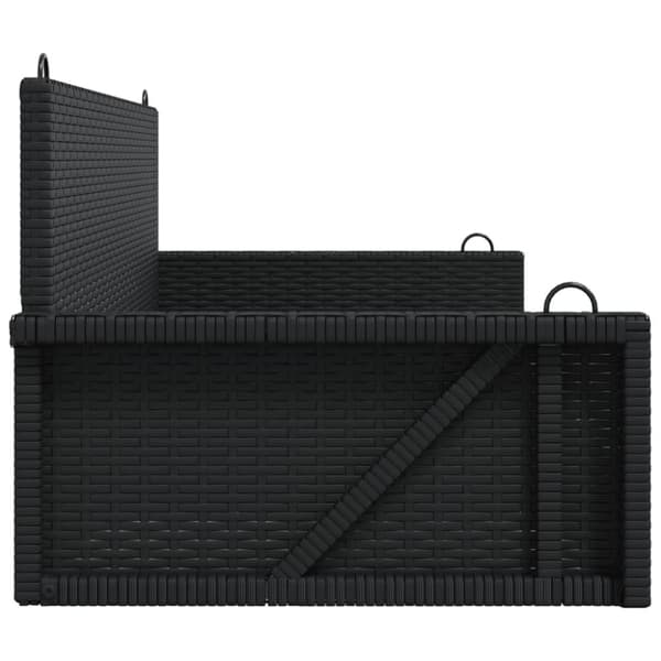 gyngebænk 119x56x48 cm polyrattan sort
