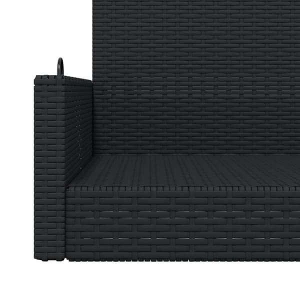 gyngebænk 119x56x48 cm polyrattan sort