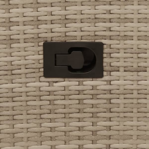 2-personers havesofa med bord og lænefunktion polyrattan beige
