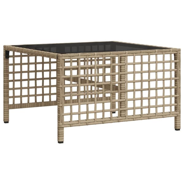 hjørnesofasæt til haven 3 dele med hynder polyrattan beige