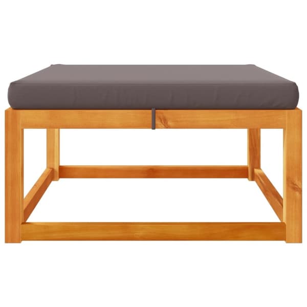 haveskammel med hynde 65x65x29 cm massivt akacietræ