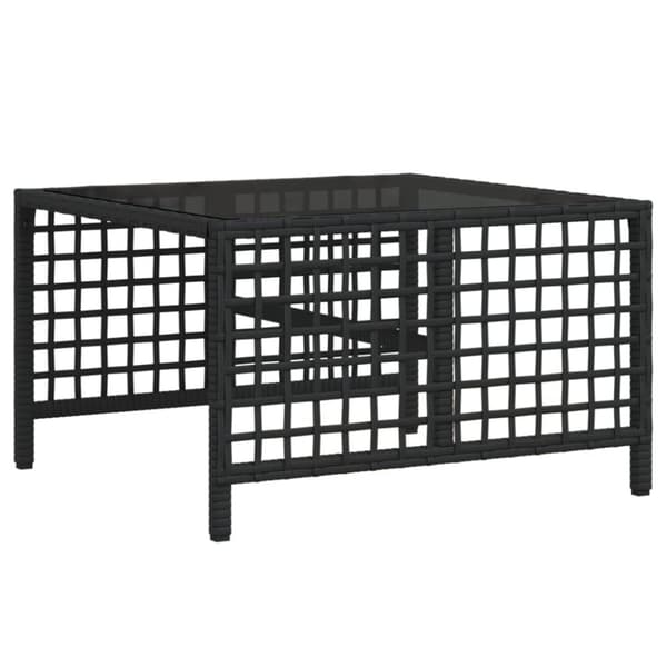 hjørnesofasæt til haven 3 dele med hynder polyrattan sort