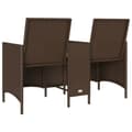 Miniatyrbillede 6 af 9: 2-personers havesofa med bord og hynder polyrattan brun