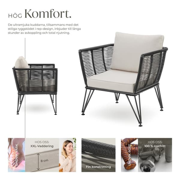 2-set loungestolar Sundo i repdesign - antracit