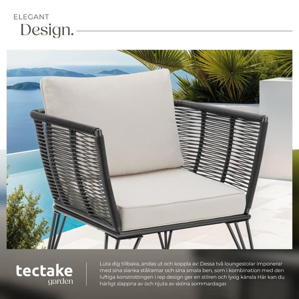 2-set loungestolar Sundo i repdesign - antracit