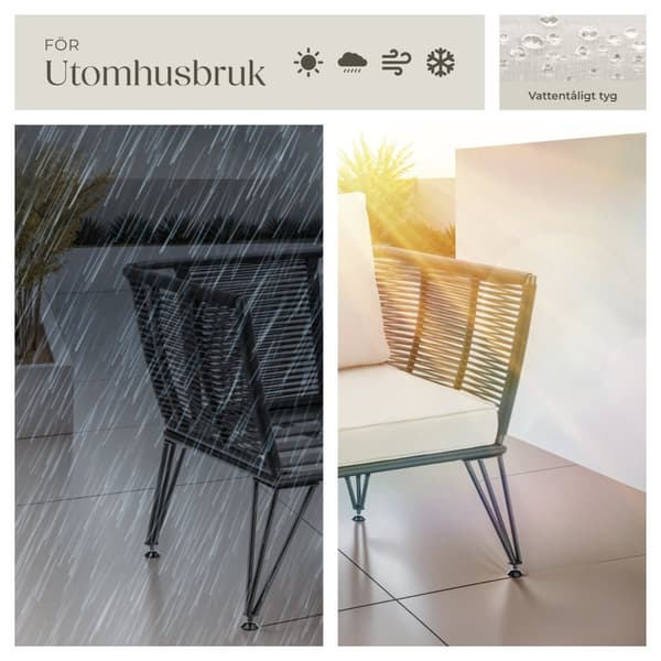 2-set loungestolar Sundo i repdesign - antracit