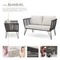 Miniatyrbild 3 av 10: Utesoffa Sundo med konstrotting i repdesign - antracit
