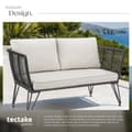 Miniatyrbild 4 av 10: Utesoffa Sundo med konstrotting i repdesign - antracit