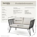 Miniatyrbild 6 av 10: Utesoffa Sundo med konstrotting i repdesign - antracit