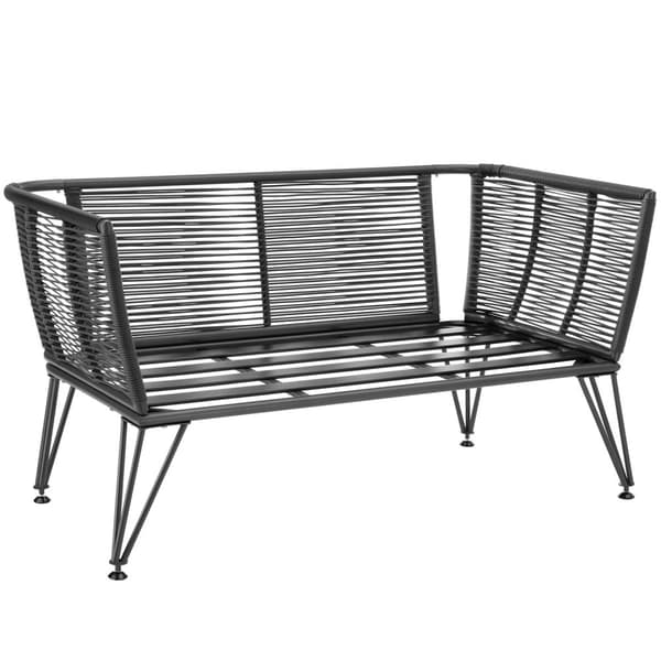 Utesoffa Sundo med konstrotting i repdesign - antracit