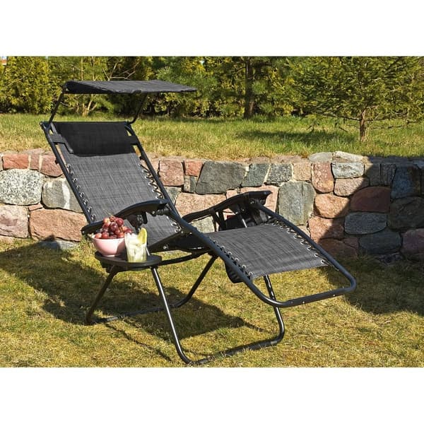 Viking Choice Zero Gravity Campingstol med Justerbar Solskærm & Organizere til Outdoor Entusiaster