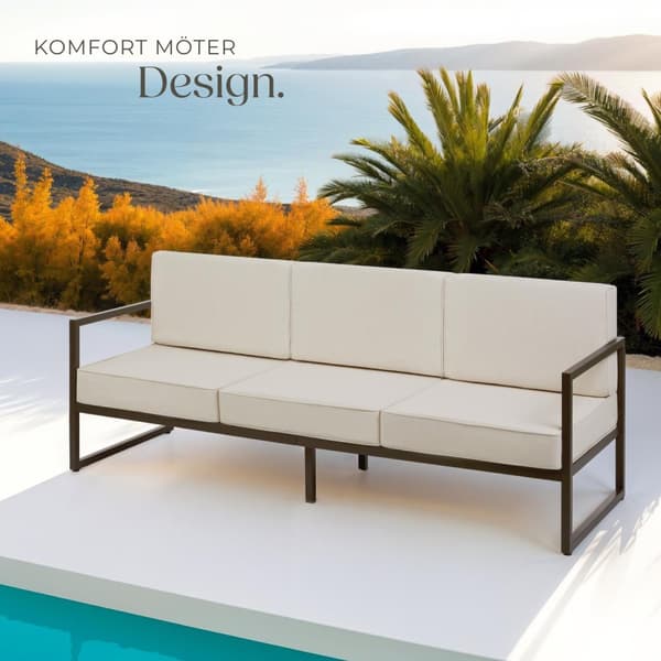 Loungesoffa Comosa 3-sits - brun/beige