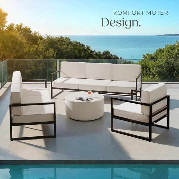 Loungeset/Loungegrupp Comosa för 7 personer - brun/beige