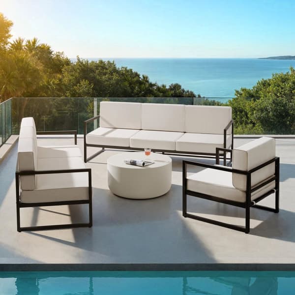 Loungeset/Loungegrupp Comosa för 7 personer - brun/beige