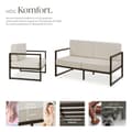 Miniatyrbild 3 av 11: Loungeset/Loungegrupp Comosa för 4 personer med ultratjocka dynor - brun/beige
