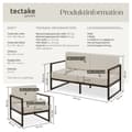 Miniatyrbild 6 av 11: Loungeset/Loungegrupp Comosa för 4 personer med ultratjocka dynor - brun/beige
