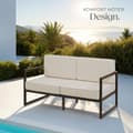 Miniatyrbild 8 av 11: 2-sits loungesoffa Comosa - brun/beige