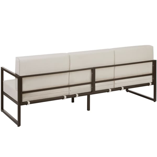 Loungesofa Comosa, 3-personers, XXL-polstring - brun/beige